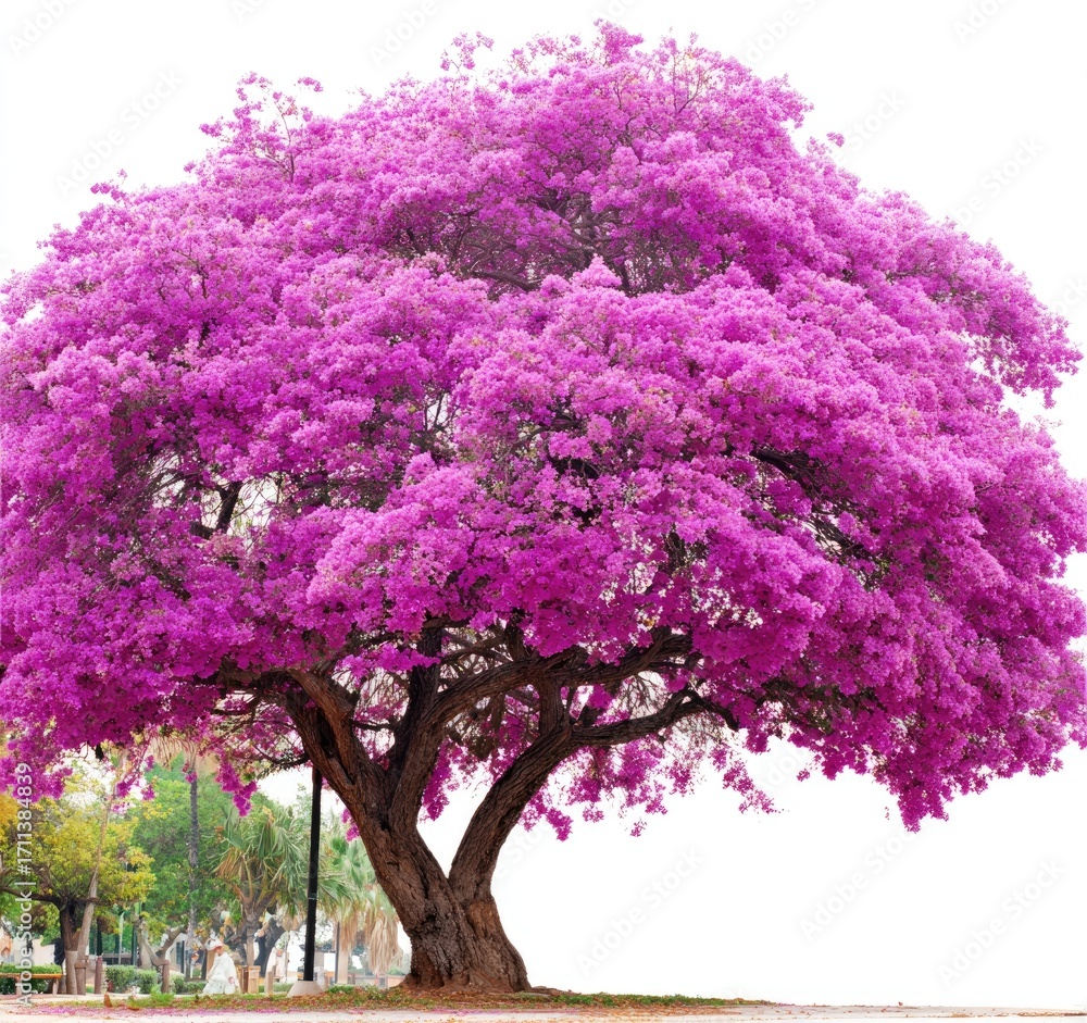 Fototapeta premium Lush magenta tree with full bloom