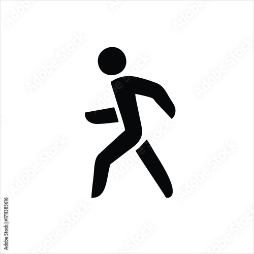 Man walk icon . Walking man vector icon. People walk sign illustration. pedestrian vector sign symbol on white background