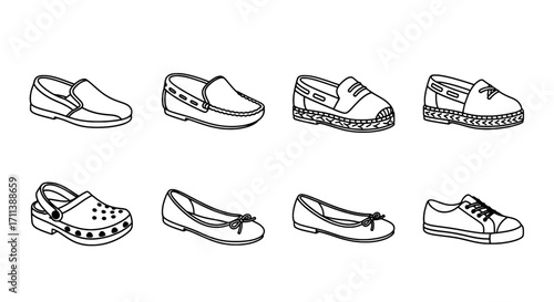 Collection of assorted footwear for men and women