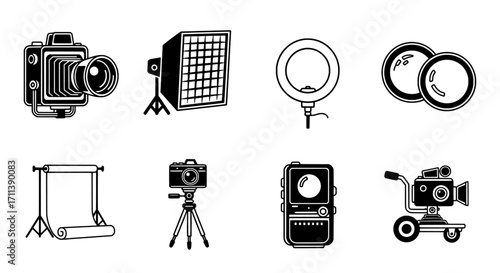Photography Equipment Camera, Lights, Studio Elements, and Accessories