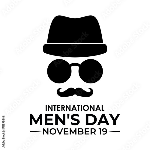 International Men’s Day, observed on November 19, honors men’s contributions, promotes health, gender equality, well-being and respect for a better world. For banner, social media, poster design. eps
