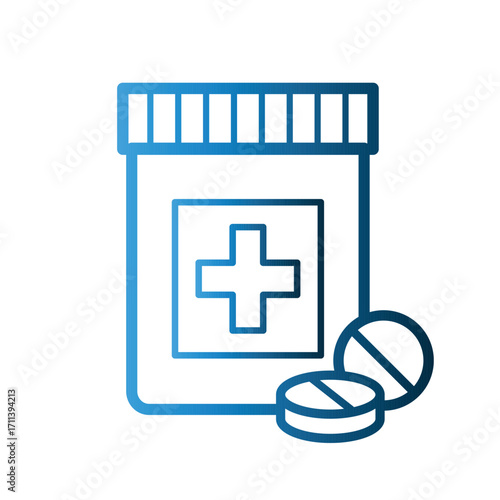 Medicine Jar icon design template