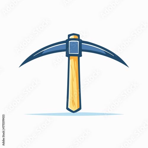 Classic Pickaxe Icon A Simple Vector Illustration for Mining and Tool Concepts