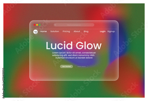 Hero sectionSleek Website Mockup Design Lucid Glow Interface Modern Web Design UI Inspiration Digital Platform Presentation UX
