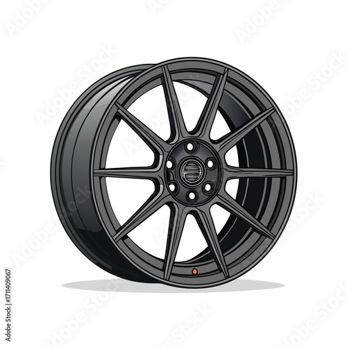 car wheel isolated on white