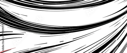 Dynamic white background with black speed lines, manga style, vector illustration,  comic book,  style