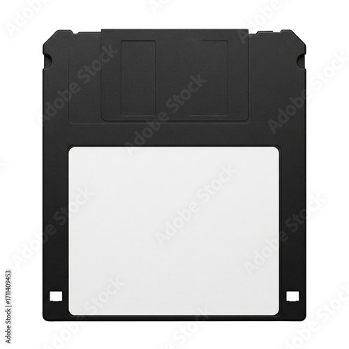 Photos Vintage 3.5 inch floppy disk with blank label
