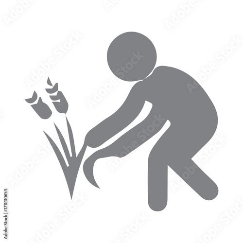 Harvesting crops illustration