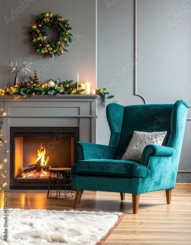 Cozy Christmas living room scene