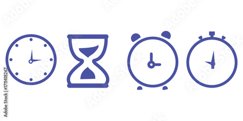 sand clock icon, line icon style