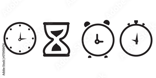 sand clock icon, line icon style