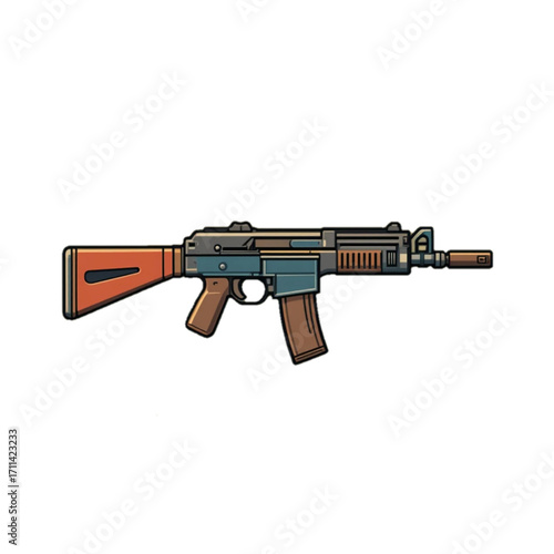 assault rifle vector illustration
