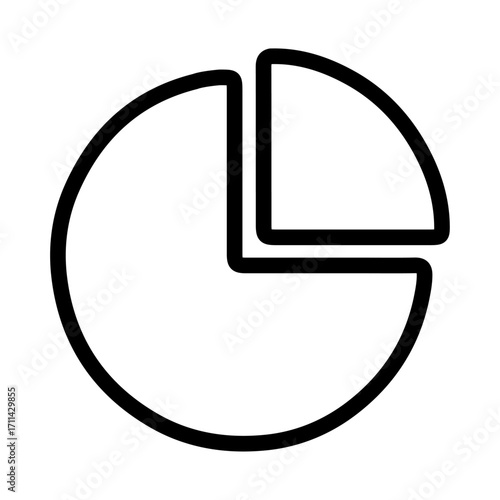 Pie Chart Line Icon of Data Analysis Icon Set