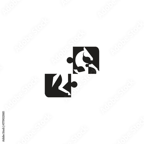 Abstract Puzzle Piece Logo