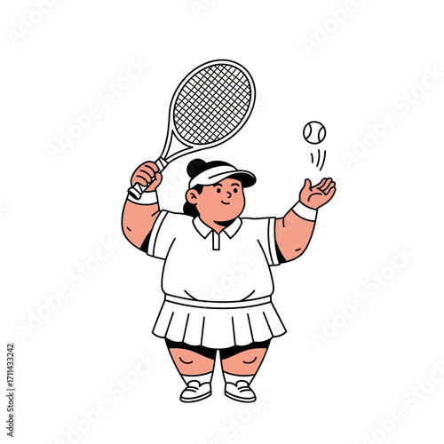 A person playing tennis