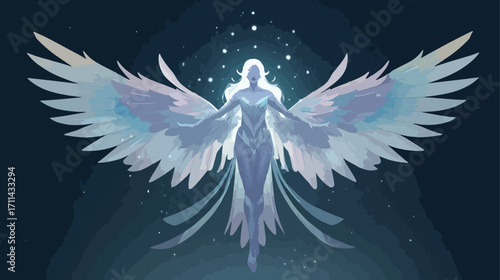 Mythological figure with wings