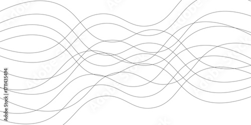 Line art abstract vector illustration. Wavy lines. modern design