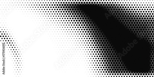 Hexagon Shapes Vector Abstract Geometric Technology Retrowave Sci-Fi Texture Isolated on Light Background. Halftone Hex Retro Simple Pattern