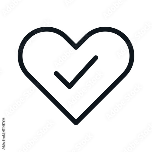 Heart of Integrity Line Icon of Intellectual Honesty Icon Set