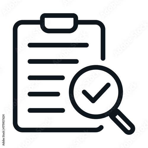Checklist Verification Line Icon of Intellectual Honesty Icon Set