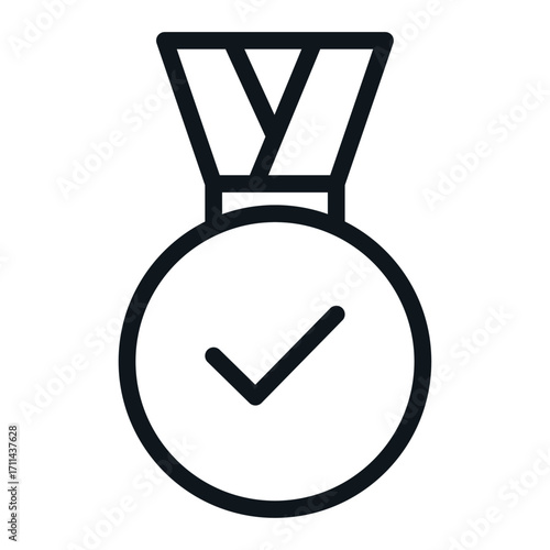 Award for Honesty Line Icon of Intellectual Honesty Icon Set