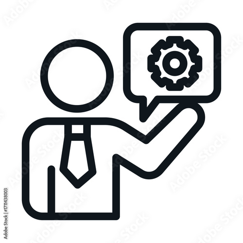 Hands-On Skills Line Icon of Apprenticeships Icon Set