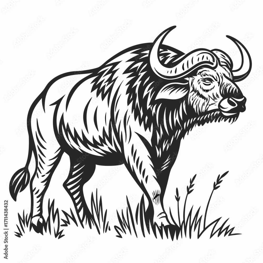 Fototapeta premium wild boar vinyl ready vector illustration