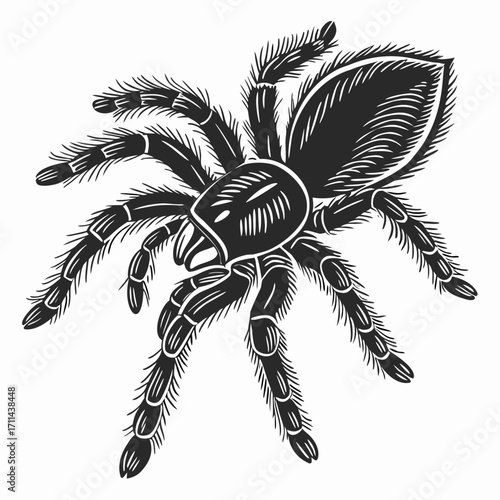 tarantula with hairy legs