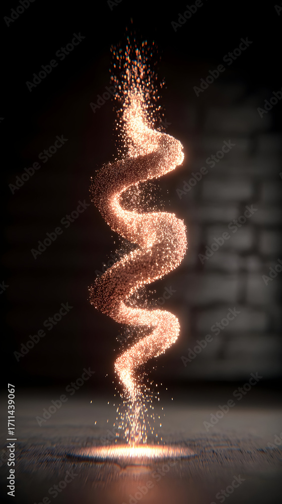 Obraz premium waves background with flowing glitter lights resembling a magical dreamlike universe