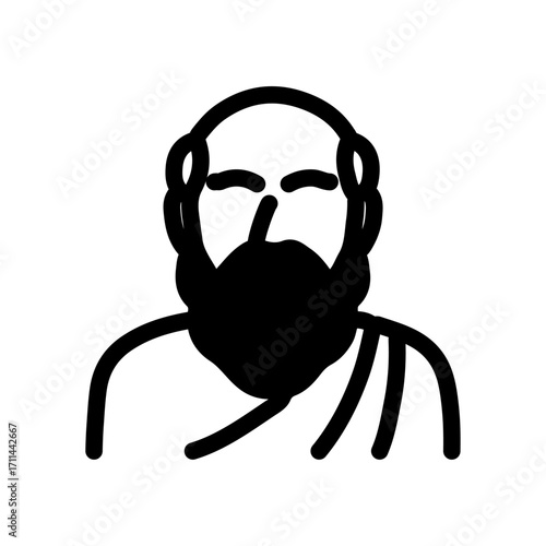 Philosopher Line Icon of Philosophy Icon Set