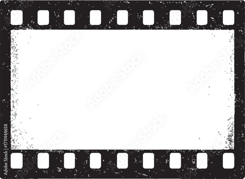 Grunge Film Strip Frame – Vintage Cinema Border Template