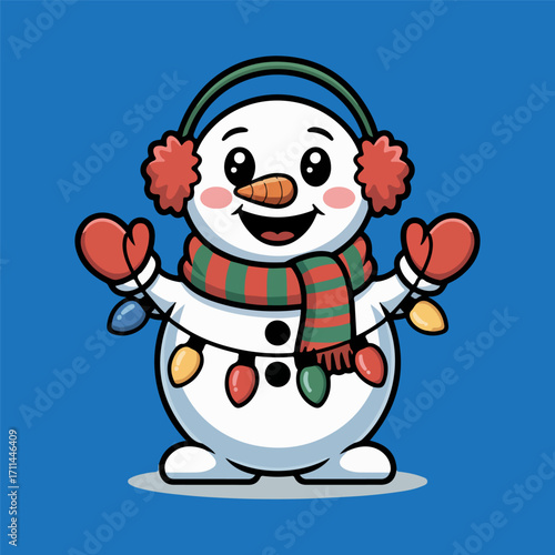 Cheerful snowman