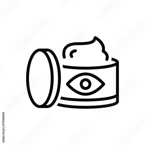 Black line icon for eye ointment