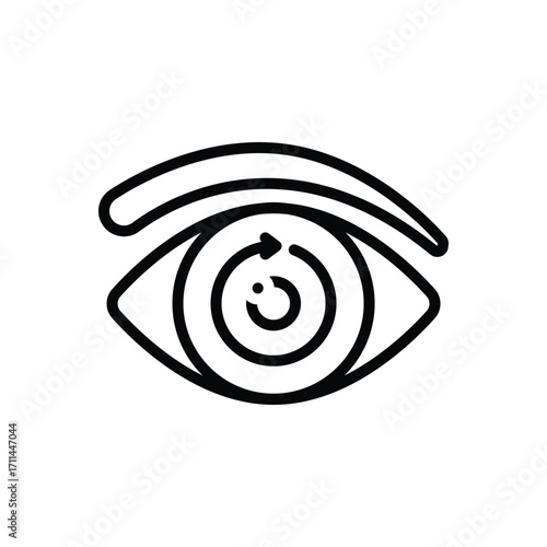 Black line icon for restoring vision