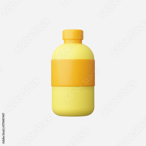 3d Realistic Drink Bottle icon vector Illustration
