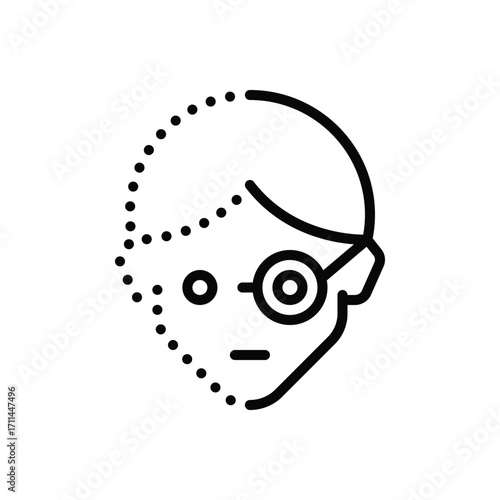 Black line icon for correction