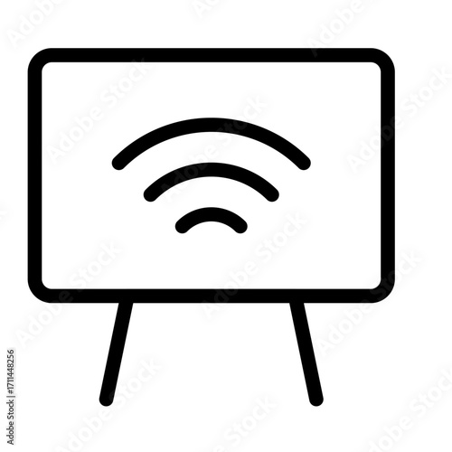 Wireless Connection Line Icon of Interactive Whiteboards Icon Set