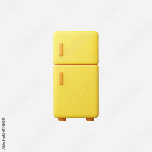 3d Realistic Refrigator icon vector Illustration