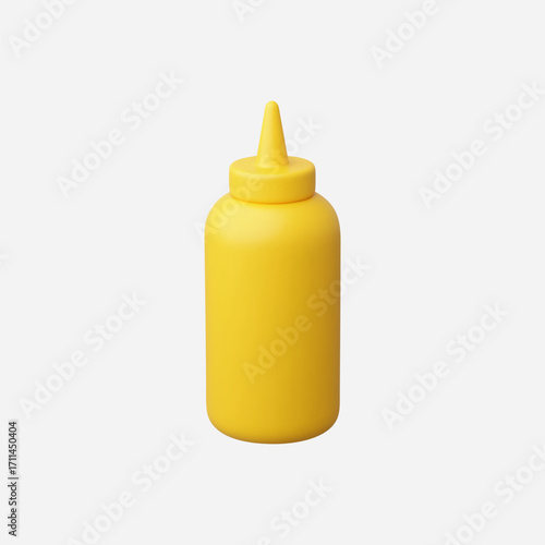 3d Realistic Mustard sauce icon vector Illustration