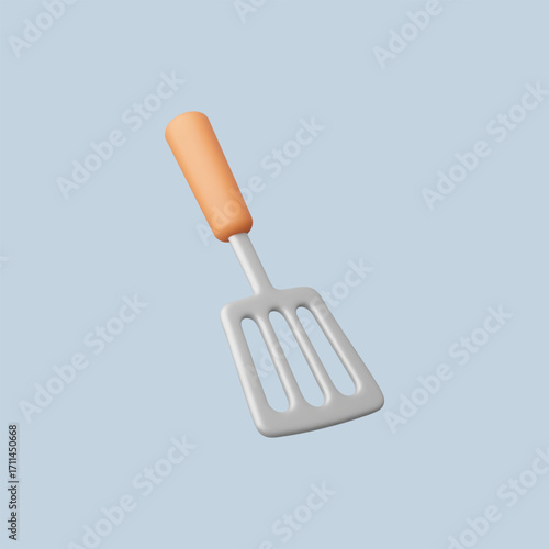 3d Realistic Spatula icon vector Illustration
