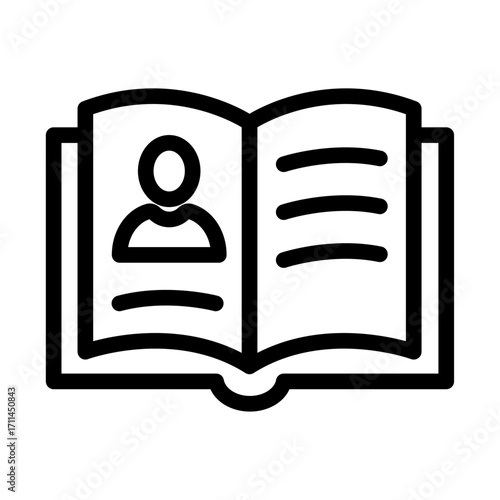 Case Profile Line Icon of Case Studies Icon Set