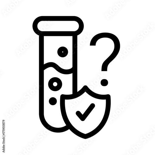 Uncertain Experiment Line Icon of Experiments and Trials Icon Set