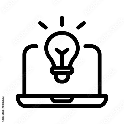 Innovation Presentation Line Icon of Scientific Method Icon Set