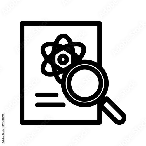 Data Examination Line Icon of Hypothesis Testing Icon Set