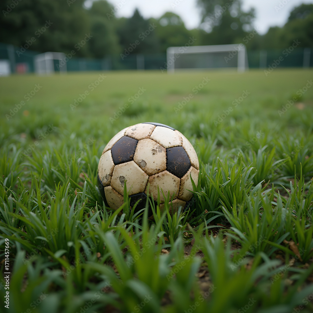 Fototapeta premium Soccer ball on grass