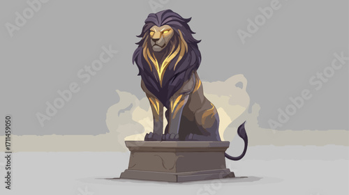 Lion statue design illustration