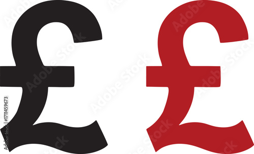 pound sterling, currency, finance, money, symbol, british pound, black, red, white background, icon, graphic, design, currency symbol, economics, banking, financial, trade, commerce, wealth, value, co