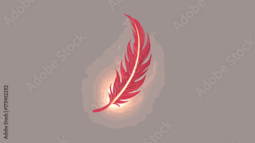 Red feather design