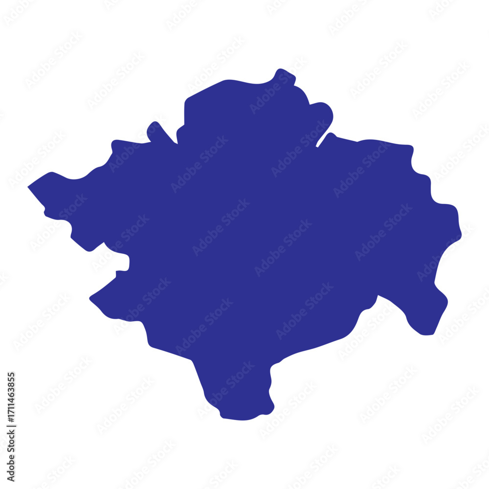 Obraz premium Blue country map silhouette