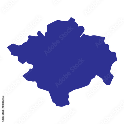 Blue country map silhouette